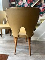 Prachtige set van 4 vintage jaren 50 60 eetkamer stoelen, Ophalen, Gebruikt, Bruin