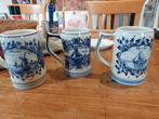 3 Heineken bierpullen Delfts blauw, Ophalen of Verzenden, Heineken