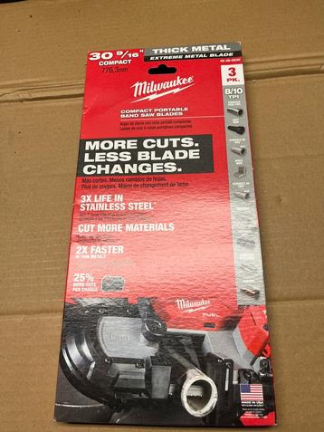 Milwaukeew bandzaagblad 776.29 x 8/10’’ voor M12 bandzaag 3x beschikbaar voor biedingen