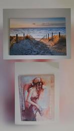 2 canvas schilderijen, Ophalen, 50 tot 75 cm, Schilderij, 50 tot 75 cm