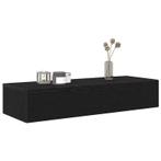 vidaXL Wandschap met lades 100x36x19 cm bewerkt hout zwart, Ophalen, Nieuw