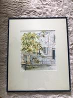 Ingelijste aquarel, Ophalen of Verzenden