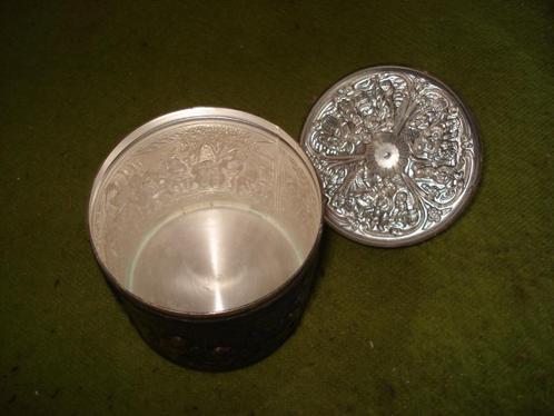 zilver verzilvert theebus DE  met merktekens  / Oudje, Antiek en Kunst, Antiek | Goud en Zilver, Zilver, Ophalen of Verzenden
