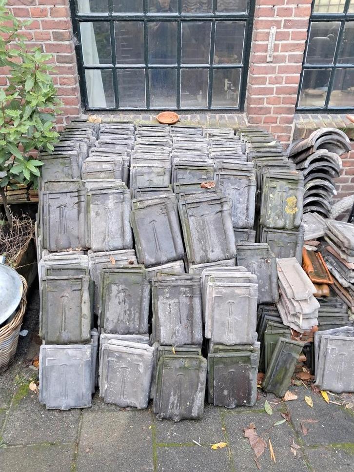 Kruispannen en nokvorsten antraciet grijs, Doe-het-zelf en Verbouw, Dakpannen en Dakbedekking, Gebruikt, Dakpannen, Steen of Klei