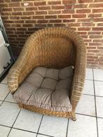 rieten stoel, Huis en Inrichting, Stoelen, Ophalen, Gebruikt, Bruin, Riet of Rotan