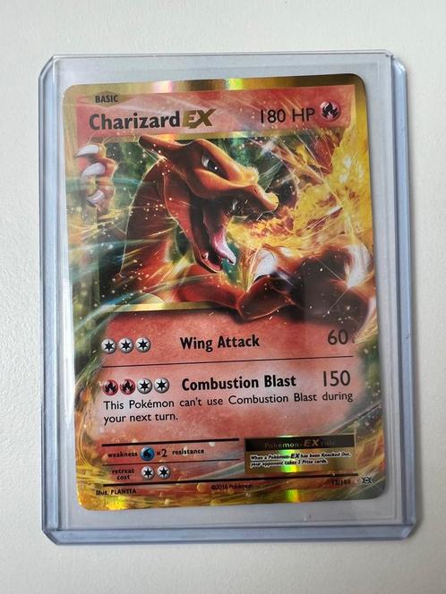 Charizard EX - 12/108, Hobby en Vrije tijd, Verzamelkaartspellen | Pokémon, Zo goed als nieuw, Losse kaart, Ophalen of Verzenden