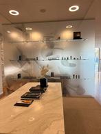 Glaswanden met glazen planken, Ophalen, Zo goed als nieuw, Glasplaat, Minder dan 80 cm