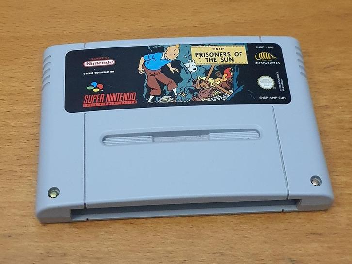 SNES | Adventures of Tintin Prisoners of the Sun, Spelcomputers en Games, Games | Nintendo Super NES, Gebruikt, Avontuur en Actie