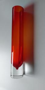 Smalle vaas (zie foto's)., Ophalen of Verzenden, Glas