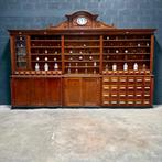 Unieke antieke apothekerskast met werkende klok, Antiek en Kunst, Ophalen