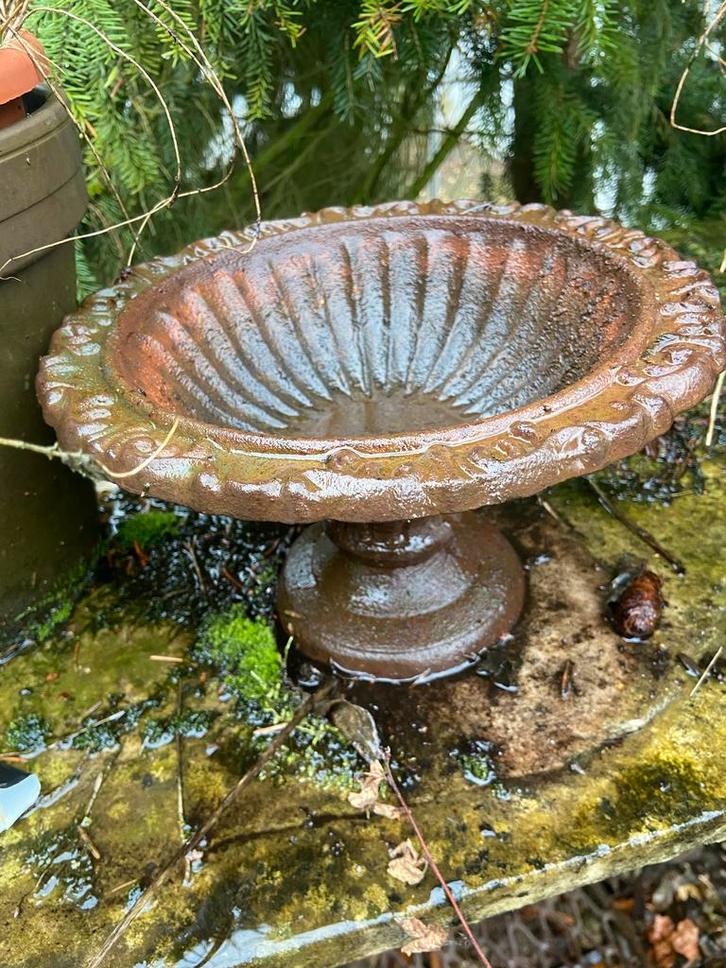 Oude brocante Tuin Vaas gietijzer b, Tuin en Terras, Tuinvazen, Gebruikt, Ophalen