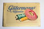 Gütermann's nähseide reclamebord güterman naaizijde, Ophalen of Verzenden, Gebruikt, Reclamebord