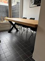 Mangohouten eettafel 200x100 cm, Ophalen, Gebruikt, 200 cm of meer, 50 tot 100 cm