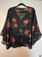 MS mode blouse mrt wijde fladder mouwen maat 44, Kleding | Dames, Blouses en Tunieken, Zwart, Maat 42/44 (L), Ophalen of Verzenden