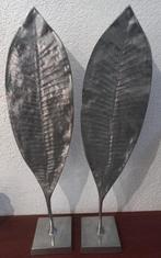 2 Decoratief Aluminium Blad op voet (55cm hoog), Ophalen of Verzenden