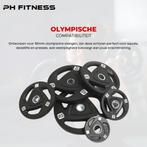 PH Fitness Premium Olympische Rubberen Halterschijven 295KG, Ophalen, Benen, PH fitness, Overige typen