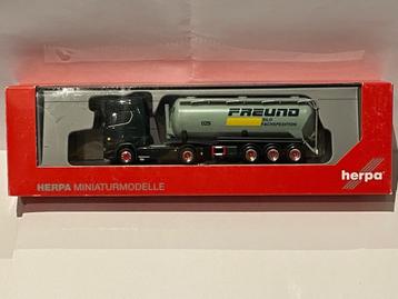 Herpa Scania CS Freund silo-oplegger 1/87