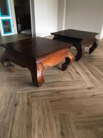 Twee opium oosterse tafels, Huis en Inrichting, Tafels | Salontafels, Ophalen, Gebruikt, 50 tot 100 cm, Minder dan 50 cm
