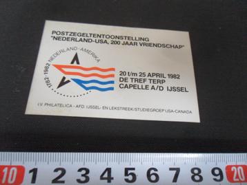 stickers Capelle a/d IJssel 1982 Nederland - USA 200 jaar *  beschikbaar voor biedingen