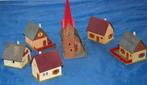 Scenery N-spoor (1:160) kerk en 5 huisjes., Hobby en Vrije tijd, Modeltreinen | N-Spoor, Overige merken, Gebruikt, Verzenden, Gelijkstroom of Wisselstroom