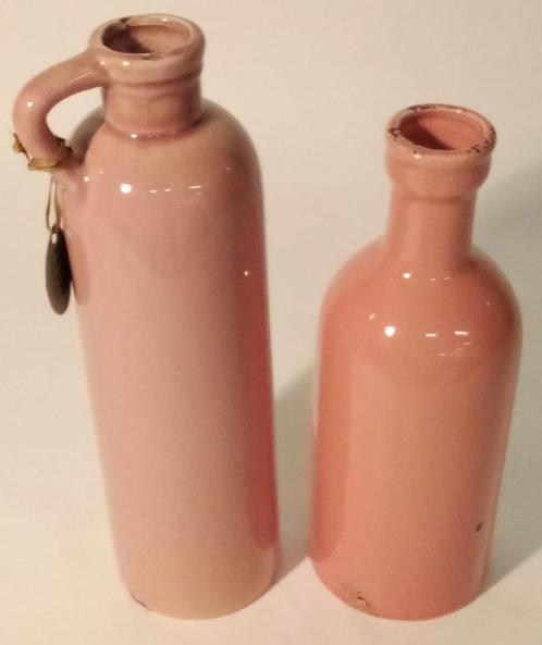 Vazen, set van 2., Huis en Inrichting, Woonaccessoires | Vazen, Gebruikt, Overige kleuren, Minder dan 50 cm, Aardewerk of Porselein