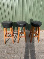 Vintage Barkrukken Set van 3, Gebruikt, 60 tot 90 cm, Ophalen of Verzenden, 3 krukken