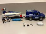 Playmobil Politie Auto met Speedboot 5187 - Compleet, Ophalen of Verzenden, Zo goed als nieuw, Complete set