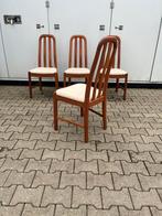 4 vintage deens design eetkamerstoelen massief teak jaren 70, Huis en Inrichting, Stoelen, Ophalen of Verzenden, Zo goed als nieuw