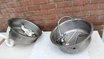 Stainless steel sink compartments plus faucet., Huis en Inrichting, Keuken | Potten en Pannen, Ophalen of Verzenden, Gebruikt