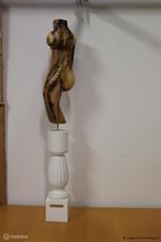 Online Veiling: Houten sculptuur van een vrouwelijke tors..., Antiek en Kunst