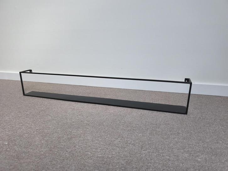 Woood wandrek zwart metaal 100x16x8, Huis en Inrichting, Woonaccessoires | Wandplanken en Boekenplanken, Zo goed als nieuw, Ophalen