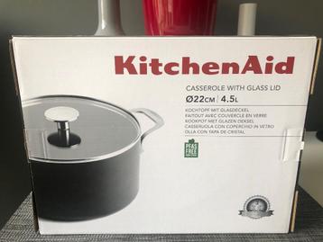 KitchenAid Stoofpan met glazen deksel 22cm - 4.5L beschikbaar voor biedingen