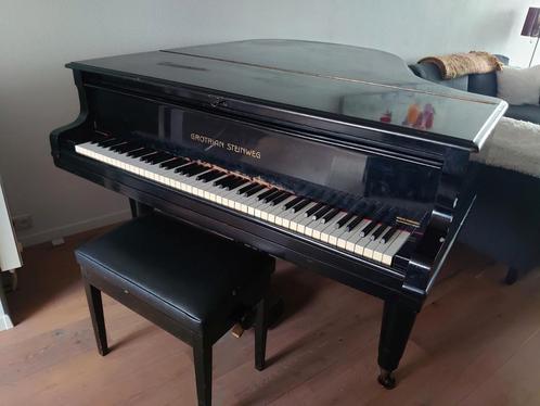 Grotrian Steinweg vleugel uit 1920 hoogglans zwart, Muziek en Instrumenten, Piano's, Zo goed als nieuw, Vleugel, Zwart, Hoogglans