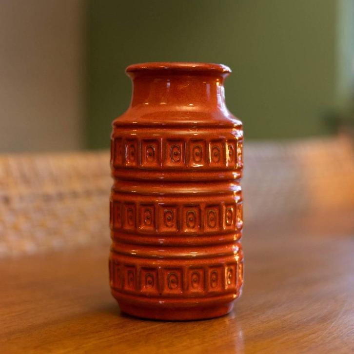 Vintage W. Germany Scheurich Keramik vaas – model 268-15, Huis en Inrichting, Woonaccessoires | Vazen, Zo goed als nieuw, Overige kleuren