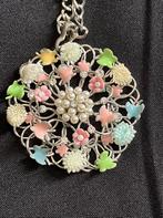 Fleurige Ketting………Vintage, Ophalen of Verzenden, Gebruikt, Zilver, Overige materialen