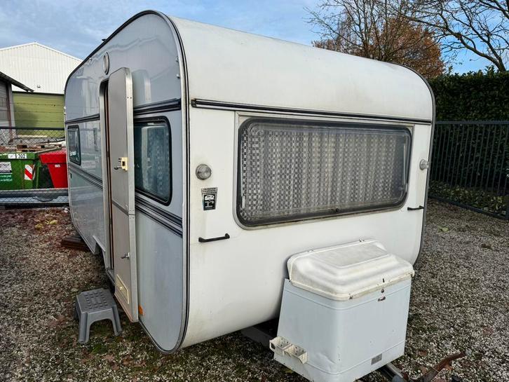 Retro Caravan Knaus Sudwind 1978 + Voortent! Vintage!, Caravans en Kamperen, Caravans, Bedrijf, tot en met 4, 500 - 750 kg, Standaardzit