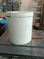 Wit Vintage metalen trommel, Huis en Inrichting, Ophalen of Verzenden, Zo goed als nieuw