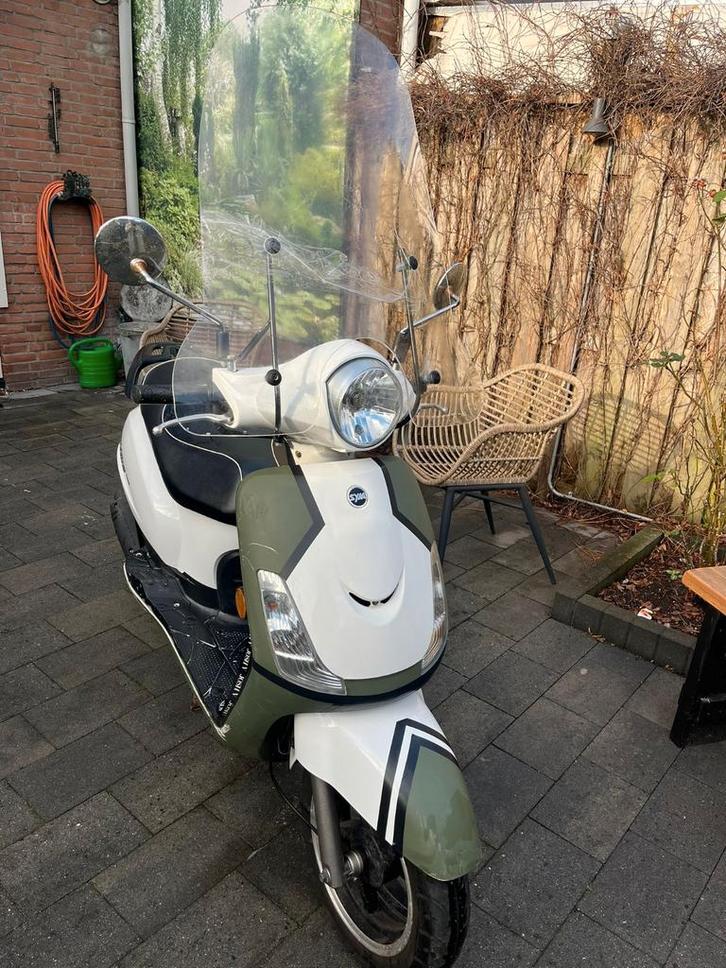 SYM Fiddle II scooter, Fietsen en Brommers, Snorfietsen en Snorscooters, Gebruikt, SYM, Benzine, Ophalen