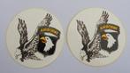 Twee militaire stickers van 101e Luchtlandings Divisie., Ophalen of Verzenden, Landmacht, Nederland, Embleem of Badge