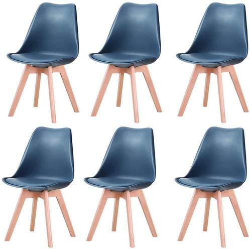 Set van 6 - Nordic middeleeuwse eetkamerstoelen - donkerblau, Hobby en Vrije tijd, Overige Hobby en Vrije tijd, Nieuw, Verzenden