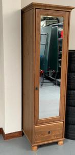 Houten garderobekast met spiegel en lade IKEA Leksvik, Huis en Inrichting, 50 tot 100 cm, 150 tot 200 cm, Met hangruimte, 75 cm of meer