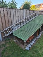 Aluminium ladder tot ong. 6 meter, Doe-het-zelf en Verbouw, Ladders en Trappen, Ophalen, Gebruikt, Ladder, Opvouwbaar of Inschuifbaar