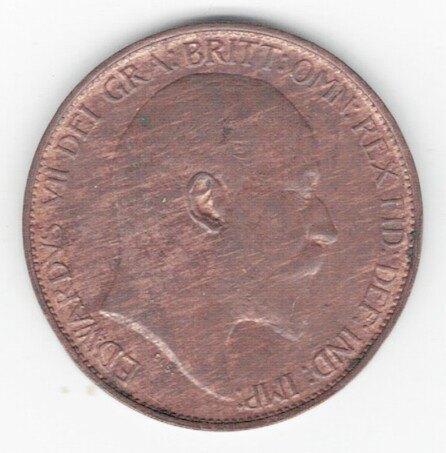 25-2421 Engeland 1/2 penny 1905, Postzegels en Munten, Munten | Europa | Niet-Euromunten, Losse munt, Overige landen, Verzenden