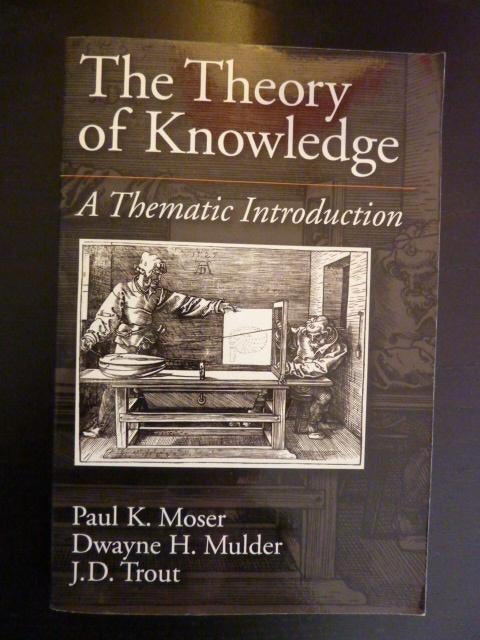 P.K.Moser ea - The theory of knowledge, Ophalen of Verzenden, Zo goed als nieuw