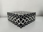 Luxe decoratie box vierkant zwart/wit Circle Nieuw!, Ophalen of Verzenden, Nieuw