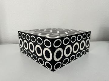 Luxe decoratie box vierkant zwart/wit Circle Nieuw! beschikbaar voor biedingen