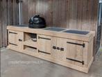 Verrijdbare buitenkeuken kamado egg barbecue tafel mancave, Tuin en Terras, Buitenkeukens, Ophalen of Verzenden, Nieuw, Houtskool