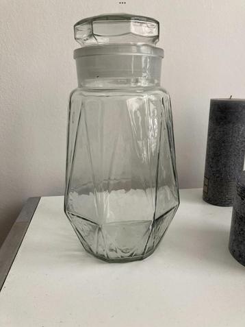 Mooie antieke glazen Art Deco snoepjespot drogisterij pot beschikbaar voor biedingen
