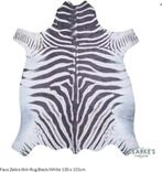 NIEUW! Clarke Vloerkleed Faux Zebra Skin 130x155 cm€ 27.49, Huis en Inrichting, 100 tot 150 cm, Nieuw, Ophalen of Verzenden, Wit