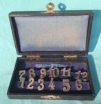 12 TAFELNUMMERS 800 ZILVER CIJFERS GLASHANGERS DOOS ART DECO, Verzenden, Zilver